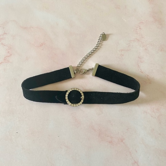 Zara Black Choker With Rhinestone Buckle - Picture 4 of 4